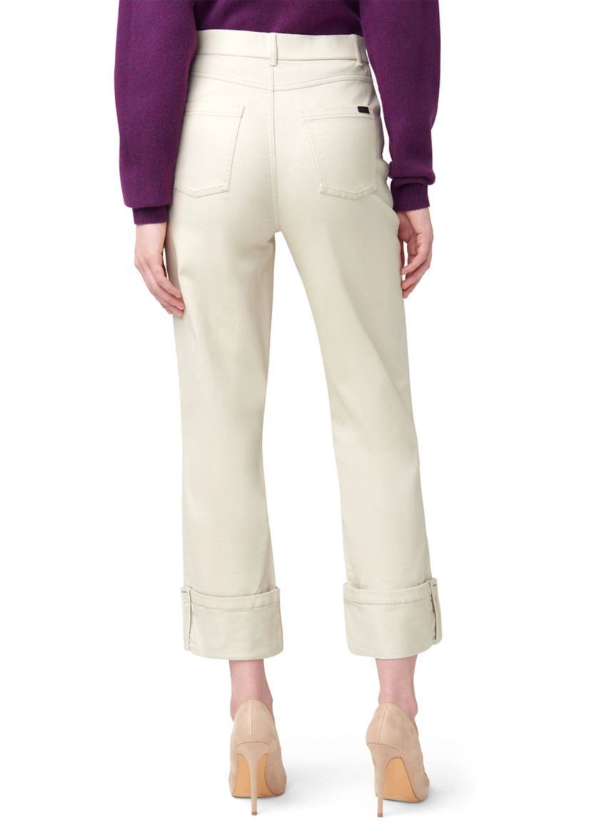 Cuffed Denim Skimmer Pants