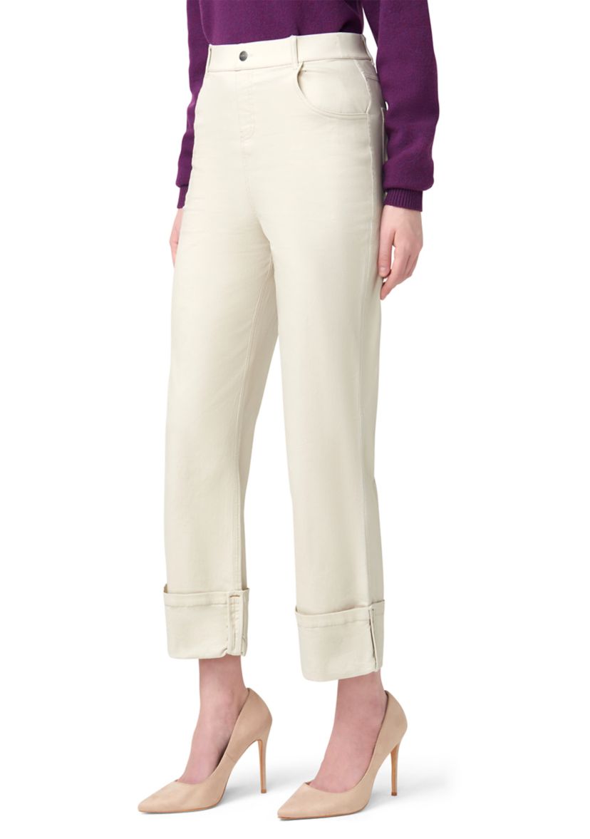 Cuffed Denim Skimmer Pants