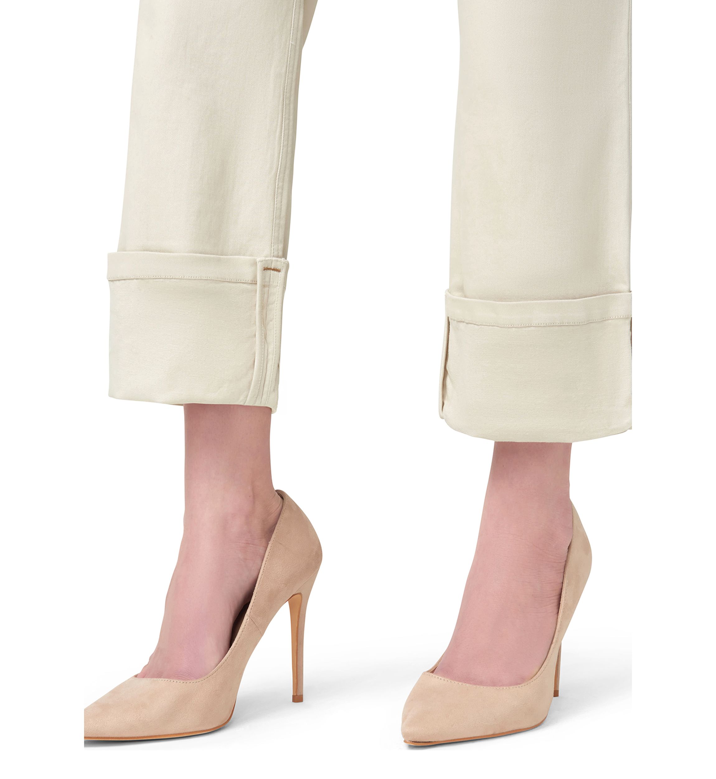 Cuffed Denim Skimmer Pants