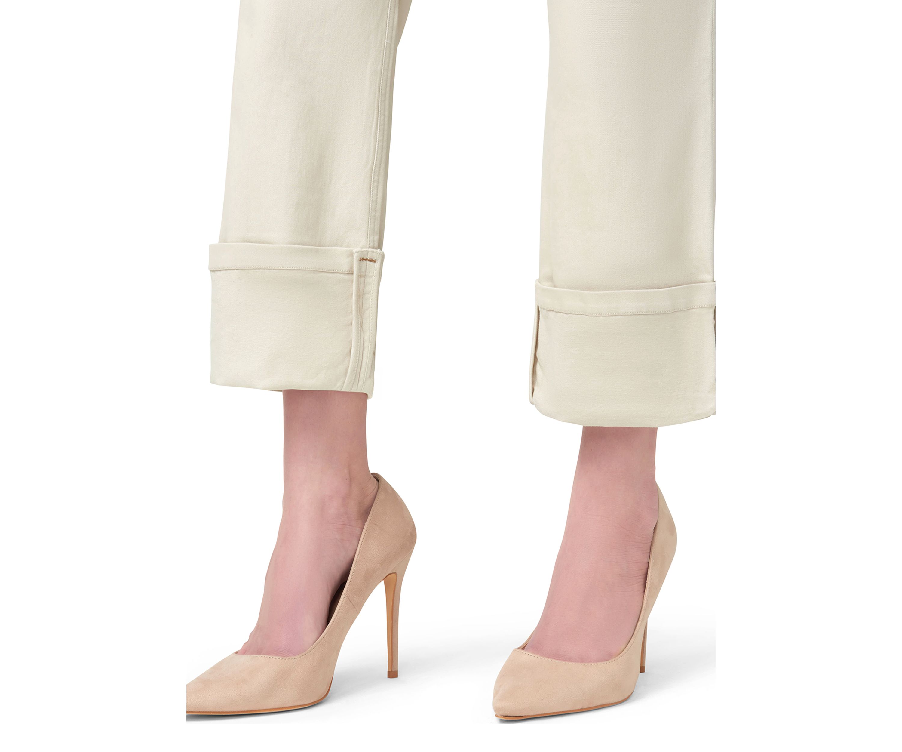 Cuffed Denim Skimmer Pants
