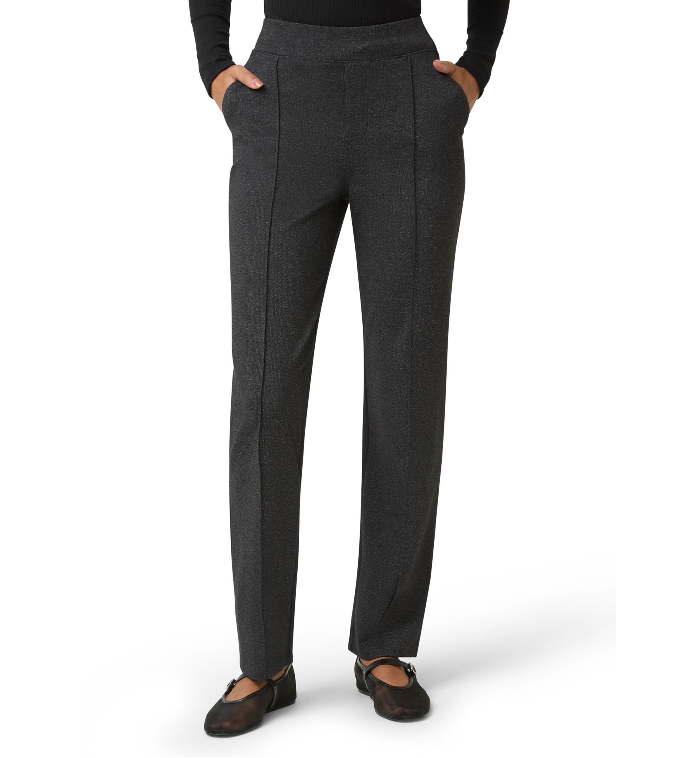 Womens Tweed Pull-On Trousers
