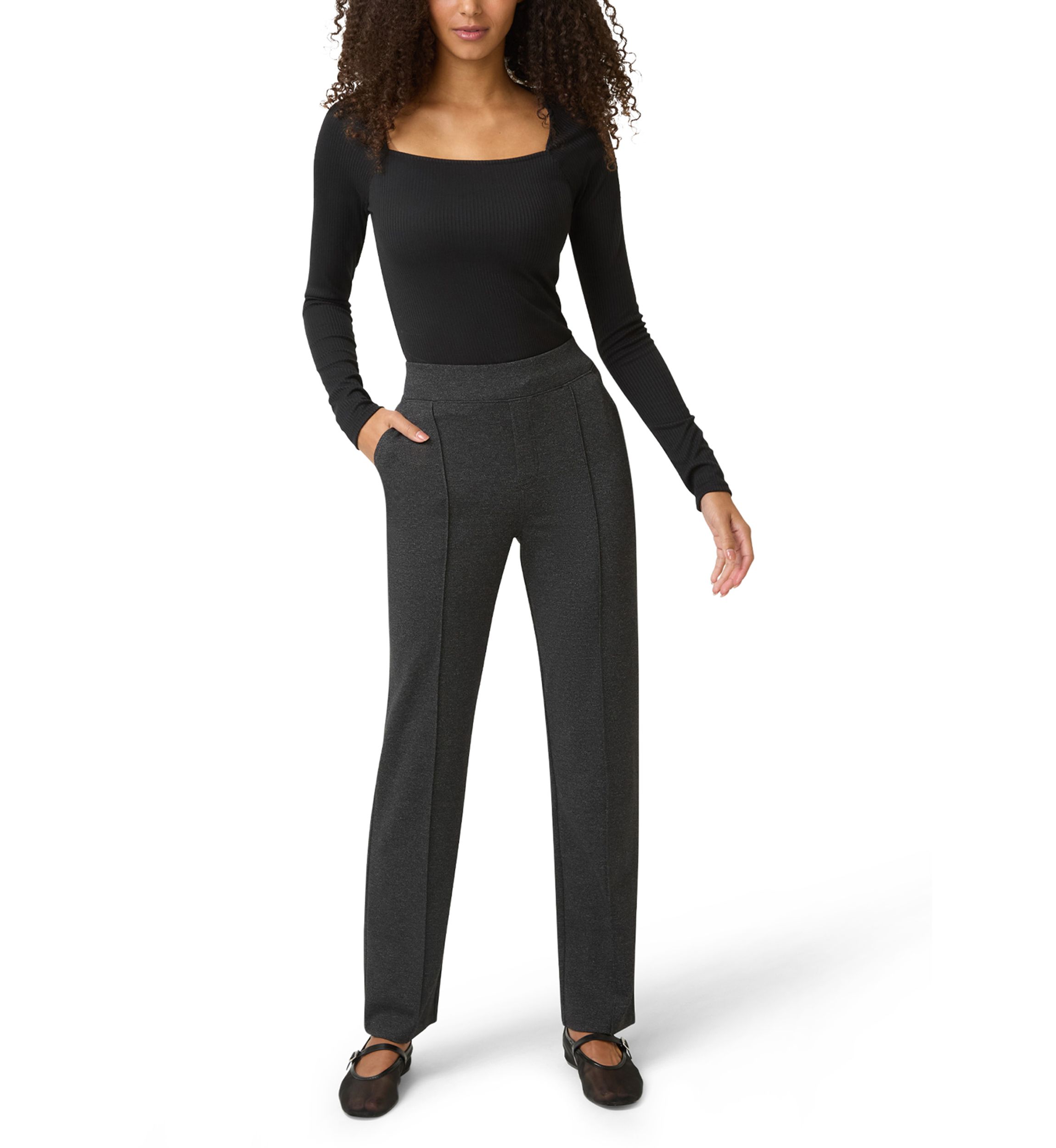 Womens Tweed Pull-On Trousers