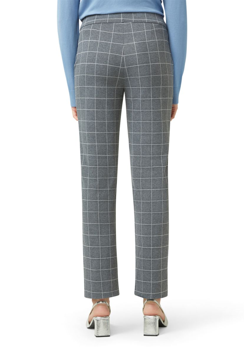 Womens Window Pane Pull-On Trousers