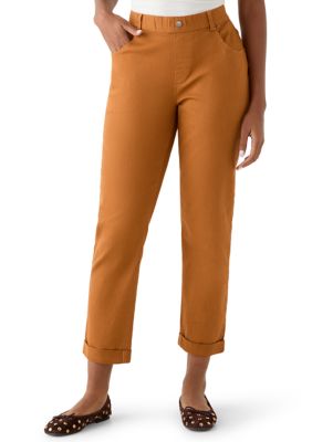 HUE Girlfriend Mid-Rise Denim Pants, Medium