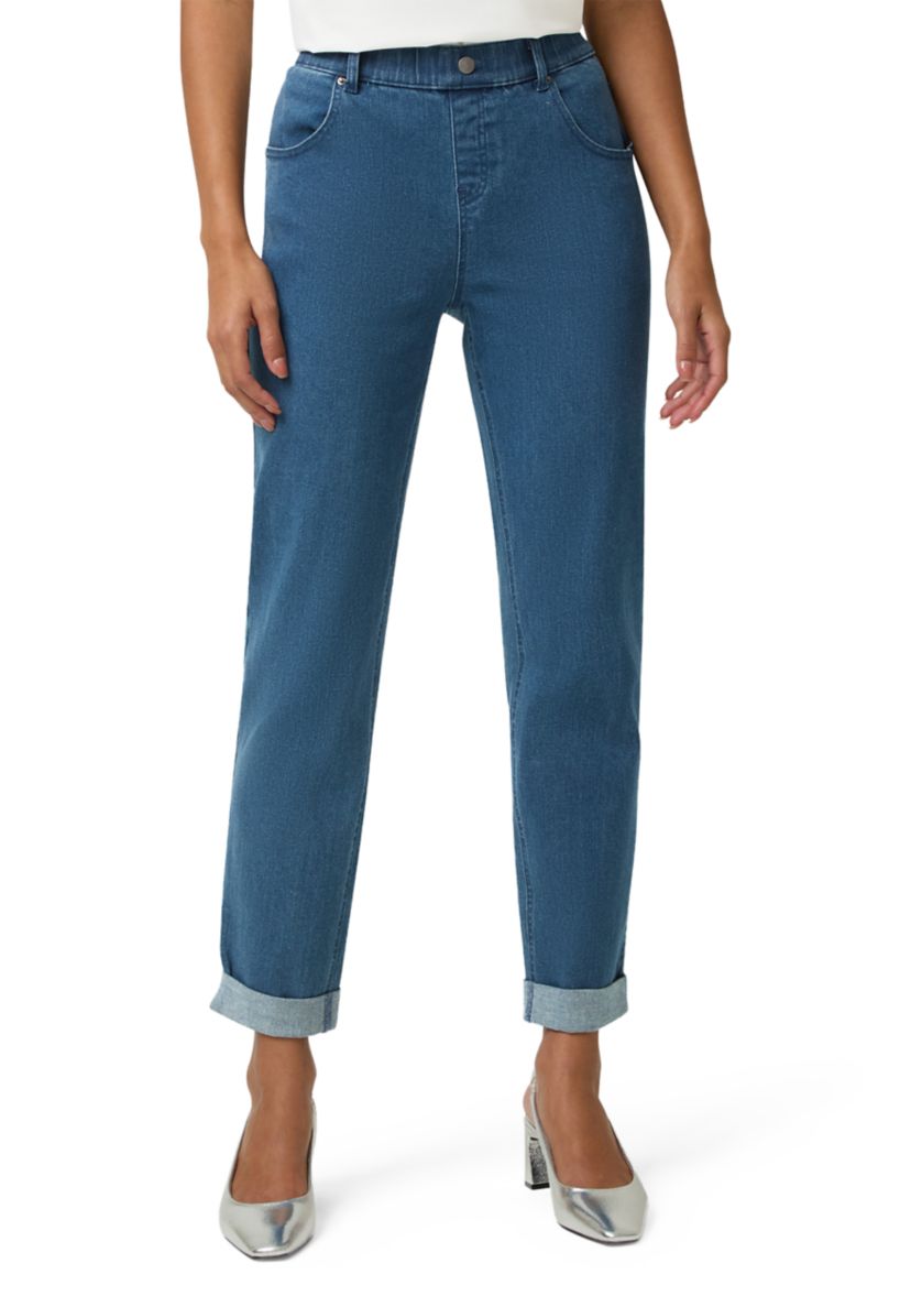 Girlfriend Mid-Rise Denim Pants