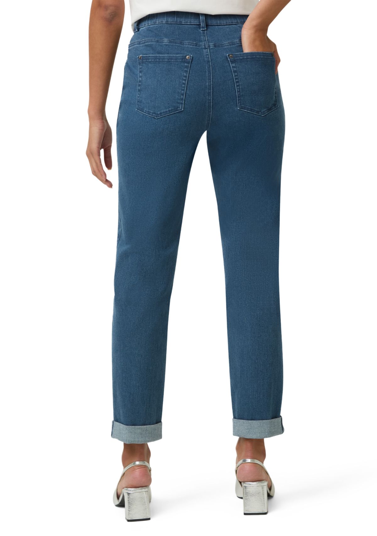 Girlfriend Mid-Rise Denim Pants