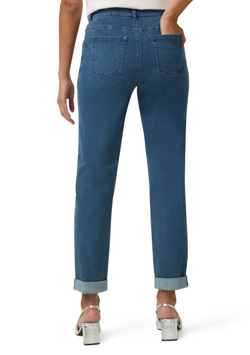 Girlfriend Mid-Rise Denim Pants