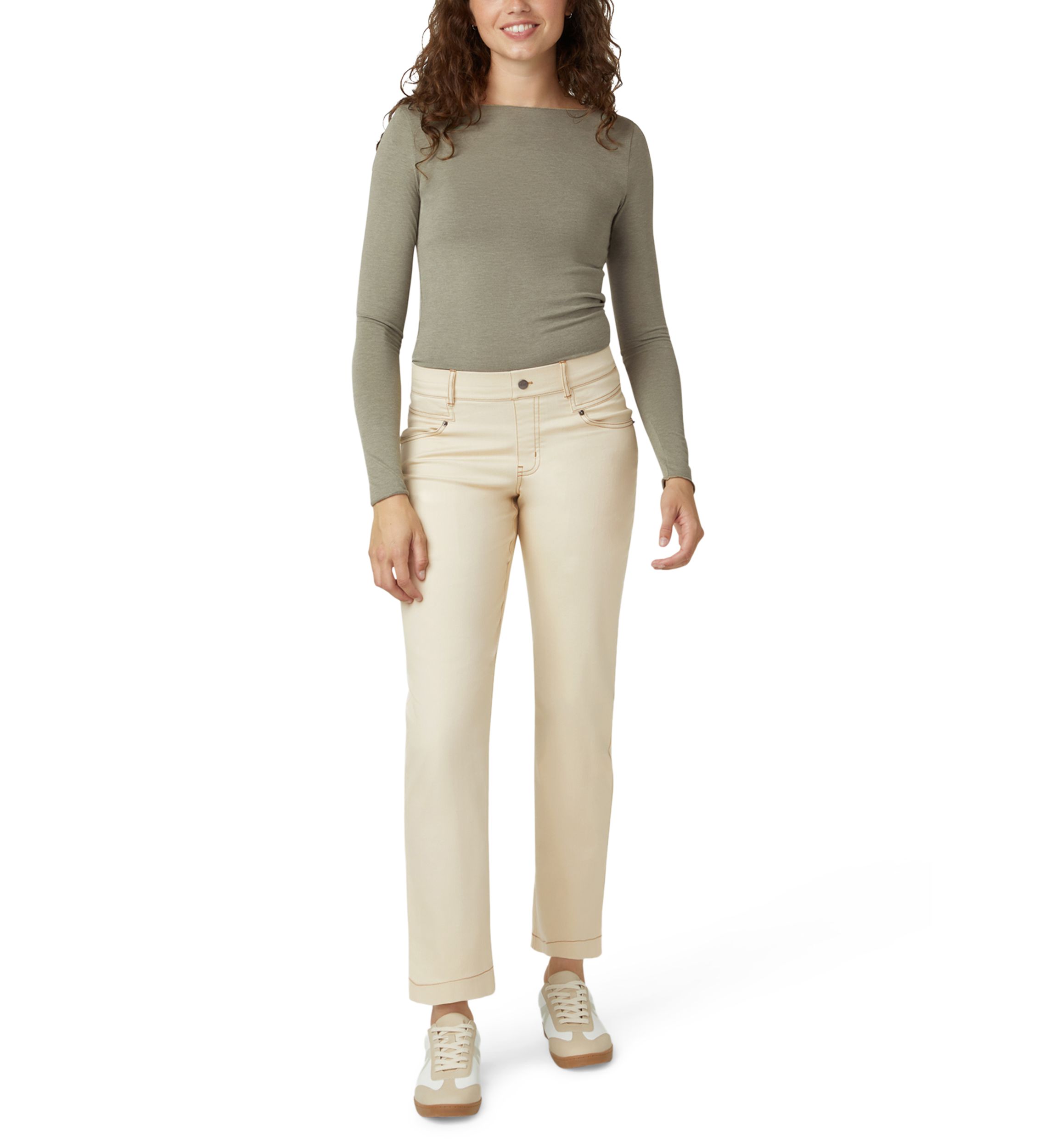 Womens Crosshatched Denim Straight Leg Jeans
