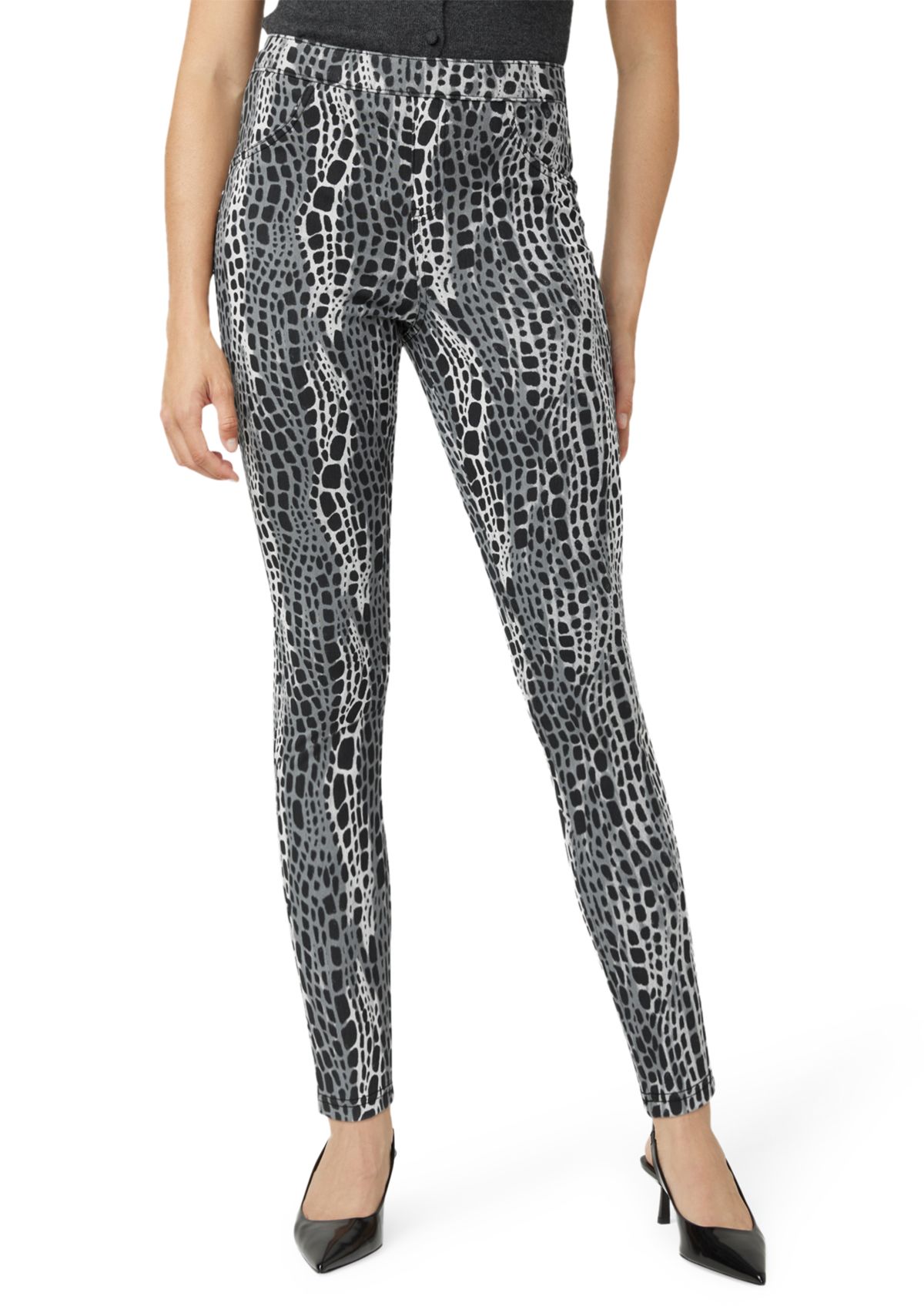 Womens Abstract Animal Denim Leggings 