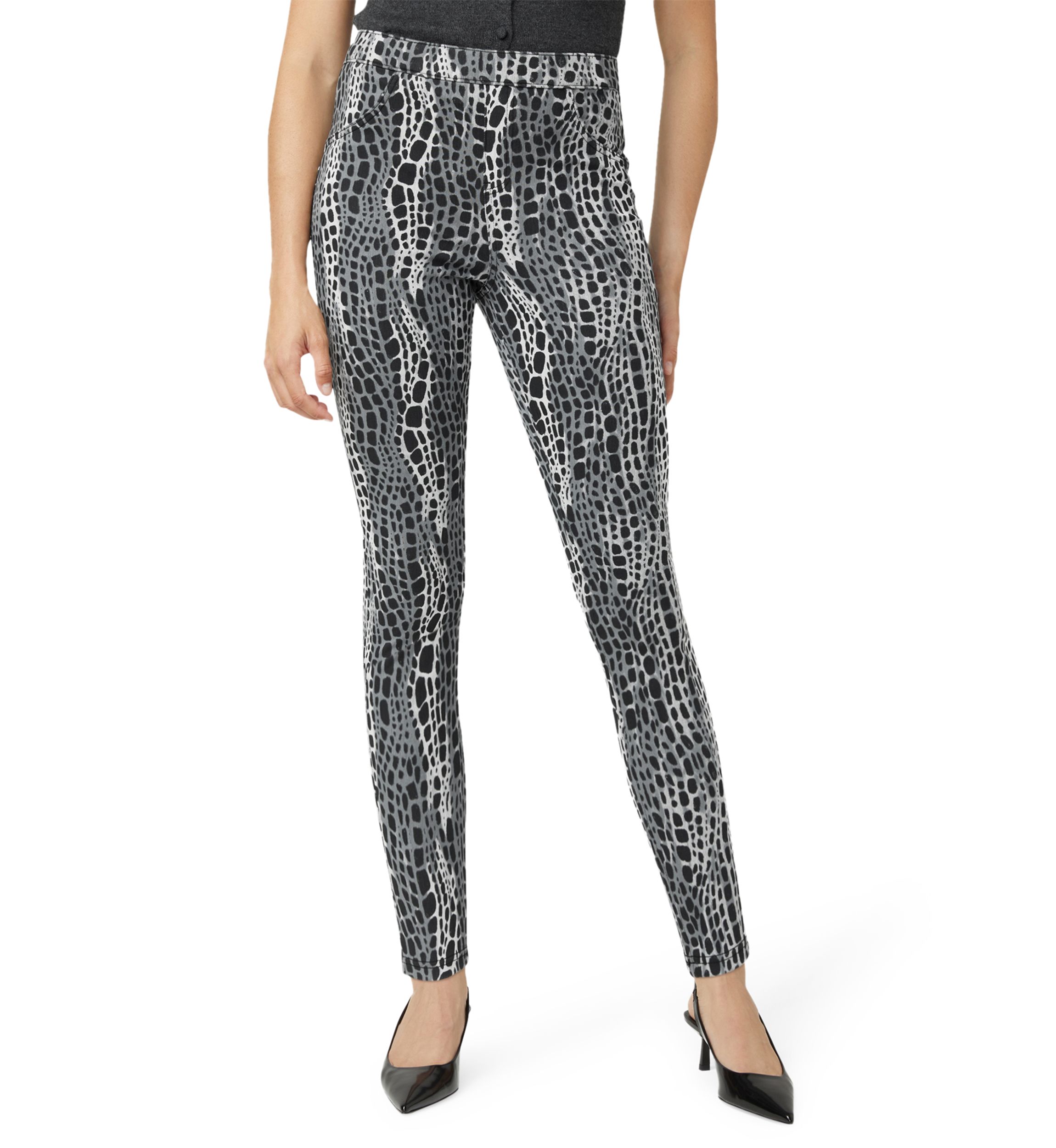 Womens Abstract Animal Denim Leggings 