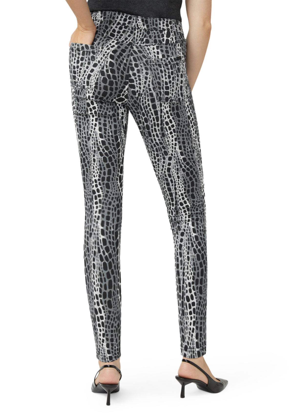Womens Abstract Animal Denim Leggings 