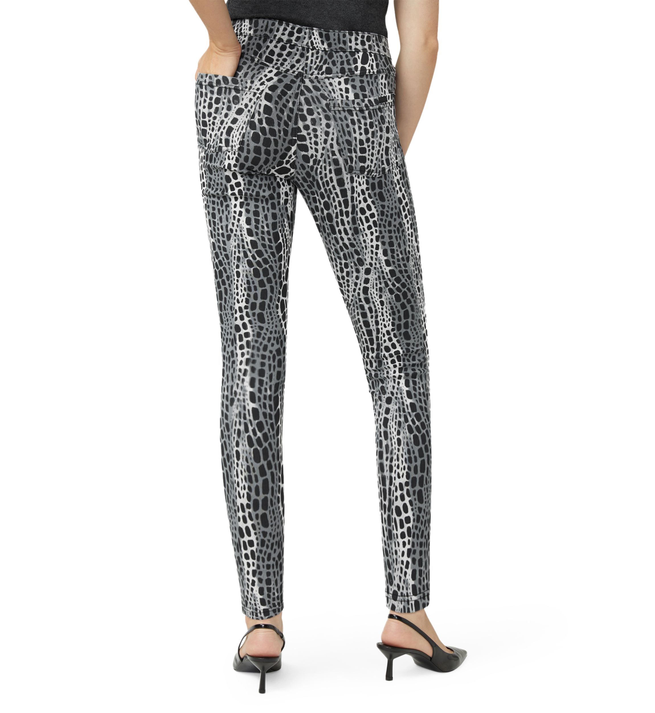Womens Abstract Animal Denim Leggings 