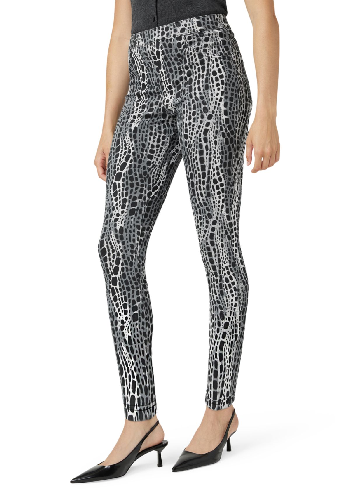 Womens Abstract Animal Denim Leggings 