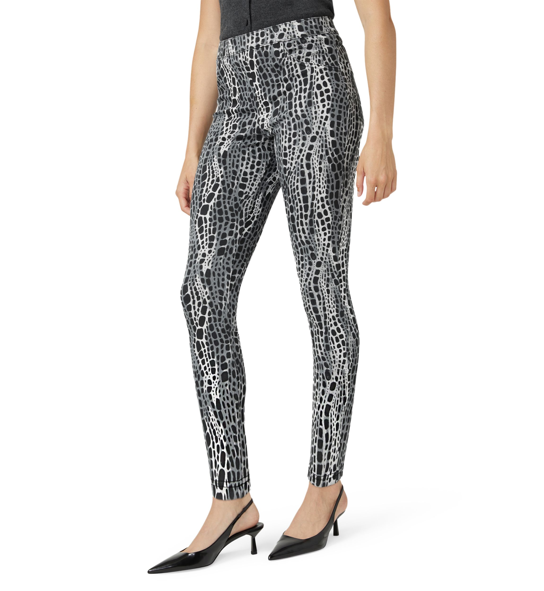 Womens Abstract Animal Denim Leggings 