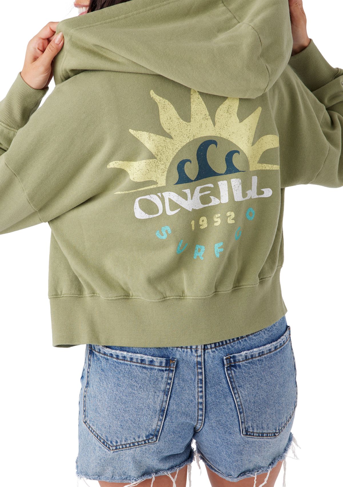 Womens Darcie Zip Graphic Hoodie