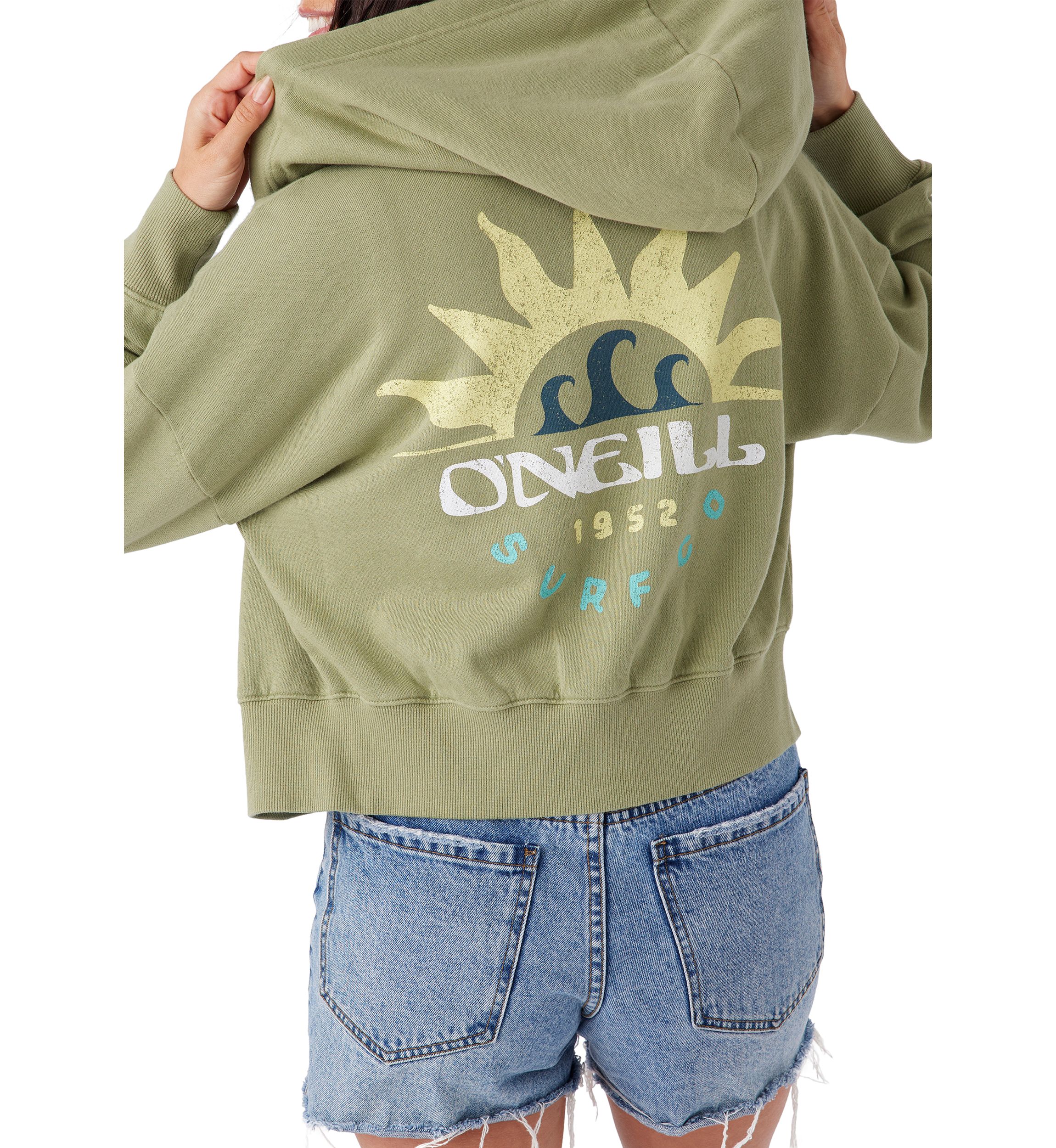 Womens Darcie Zip Graphic Hoodie