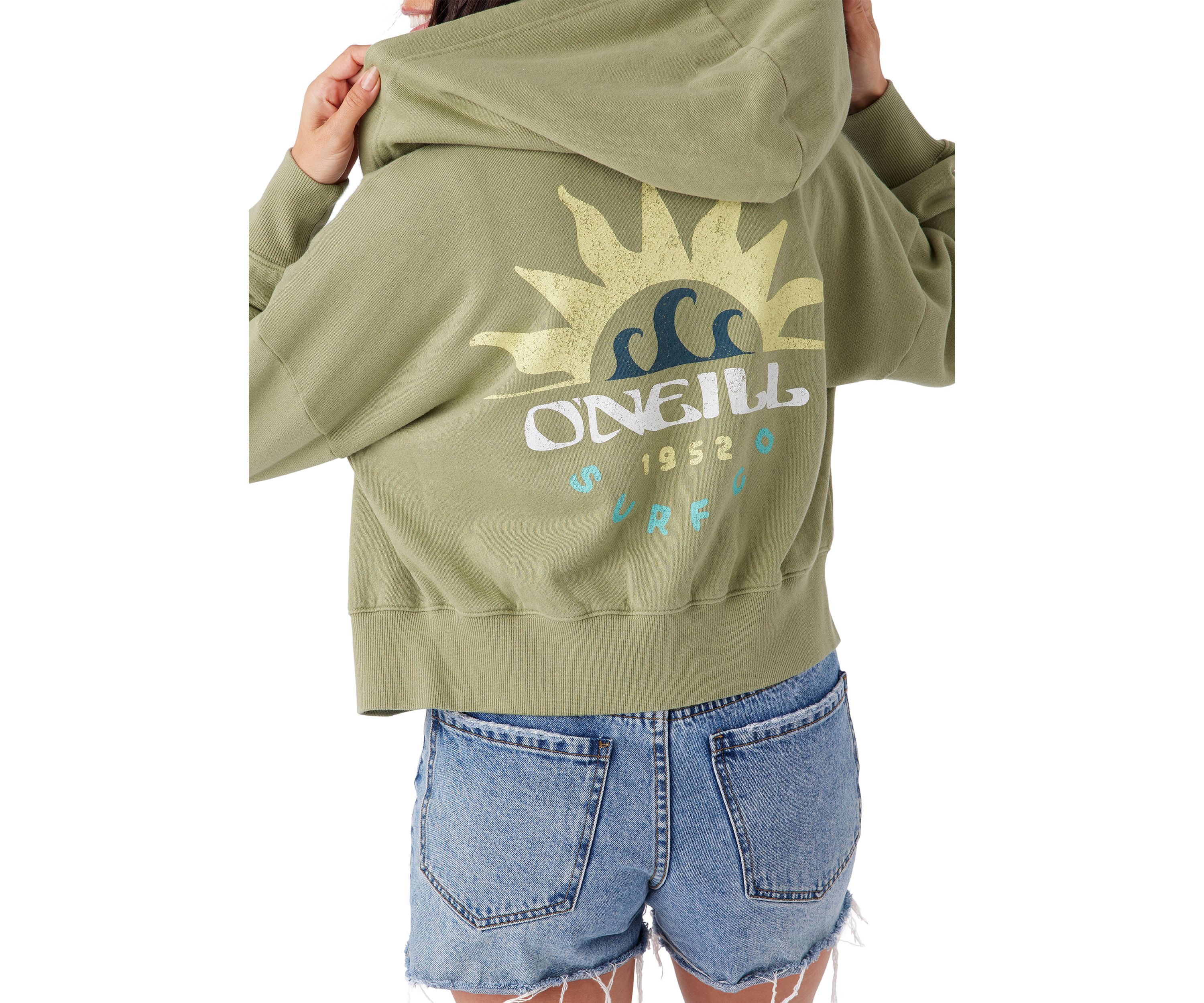 Womens Darcie Zip Graphic Hoodie