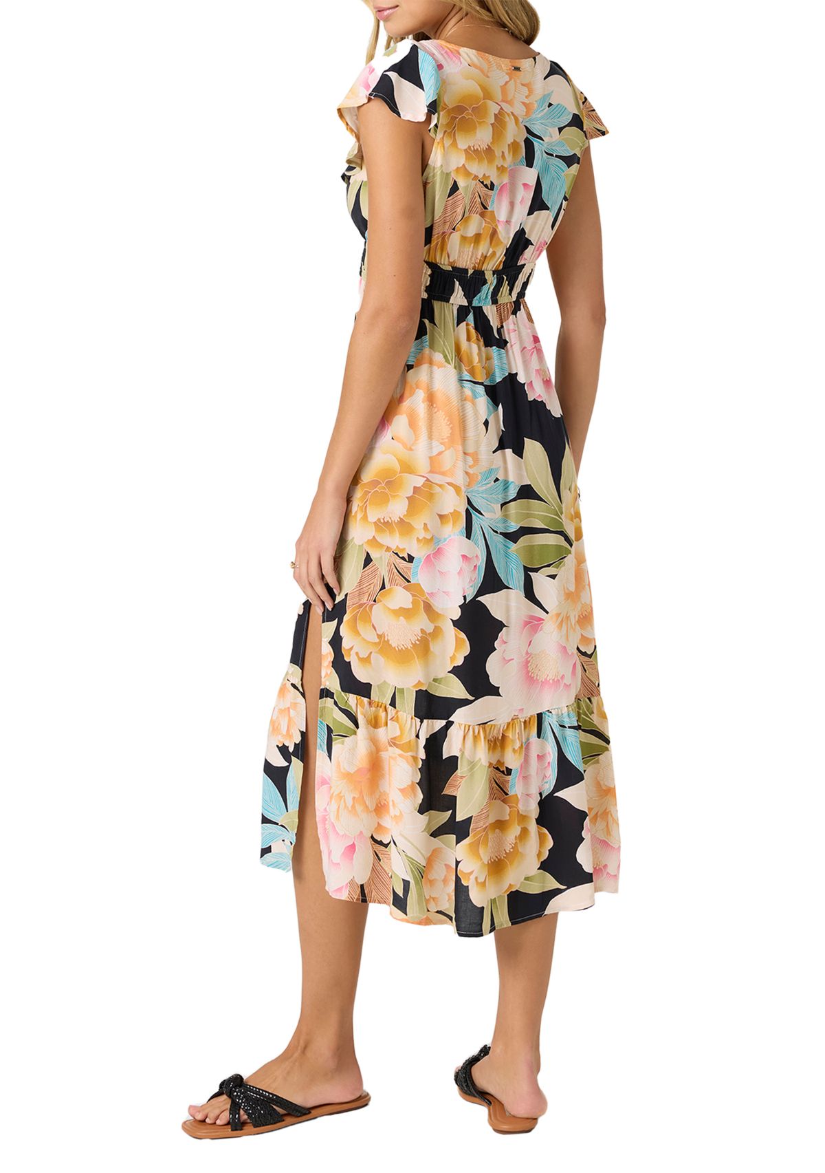 Womens Zetta Printed Midi Dress