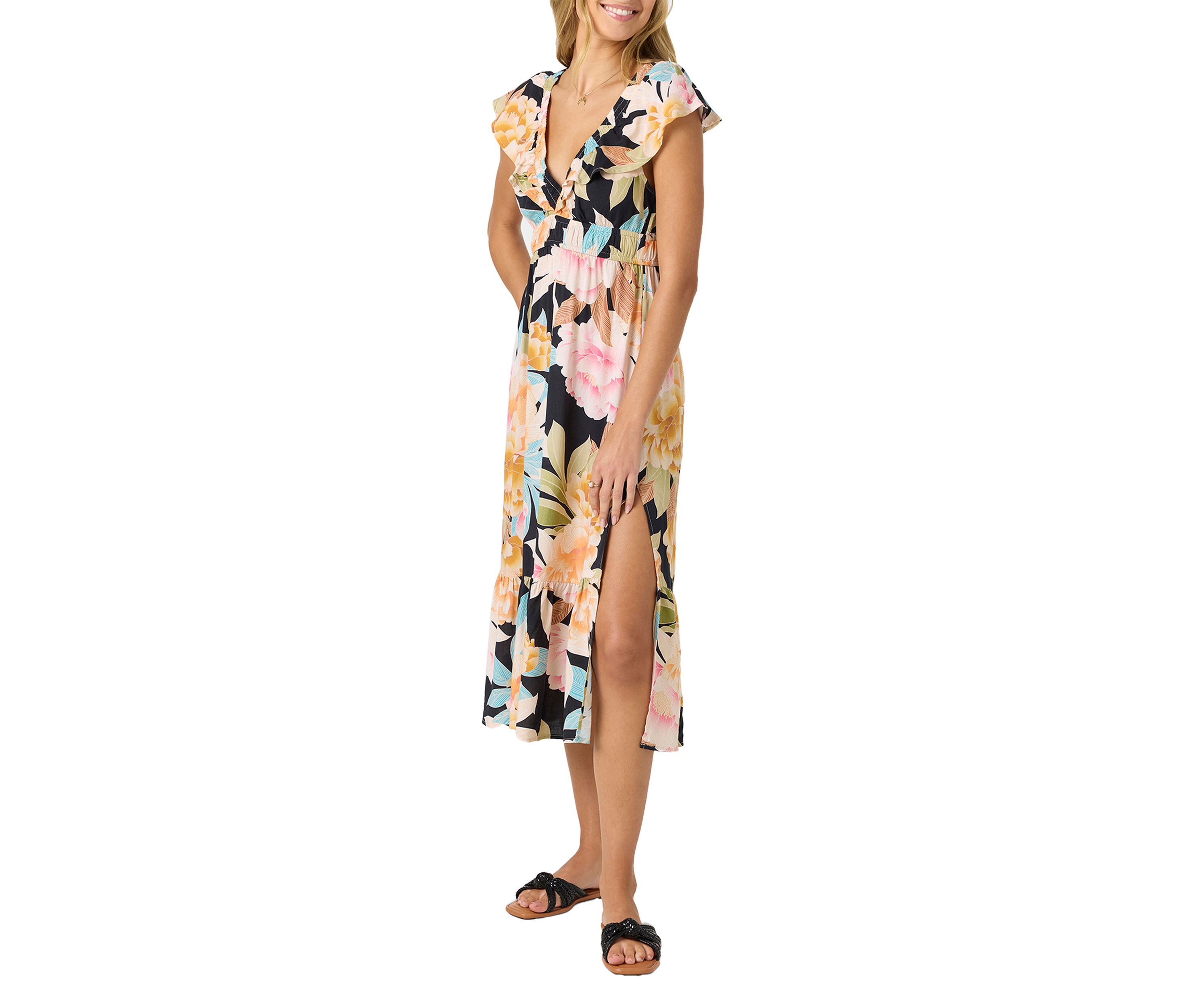 Womens Zetta Printed Midi Dress