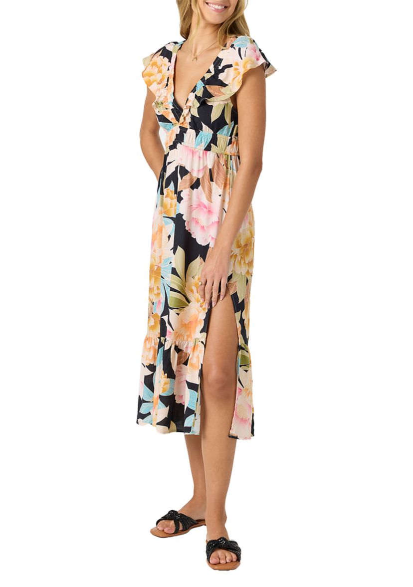 Womens Zetta Printed Midi Dress