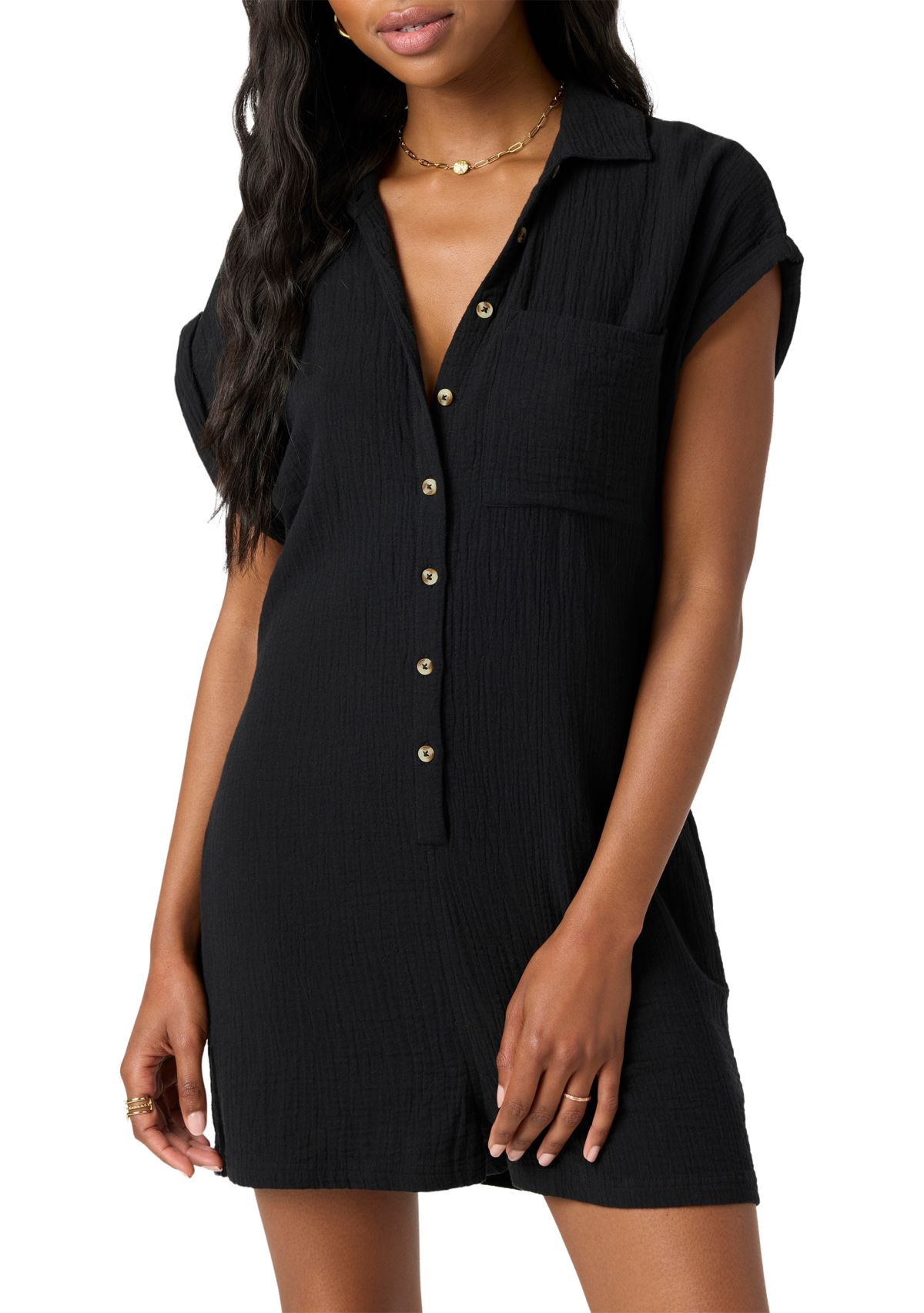 Kamilla Cotton Crinkle Romper 