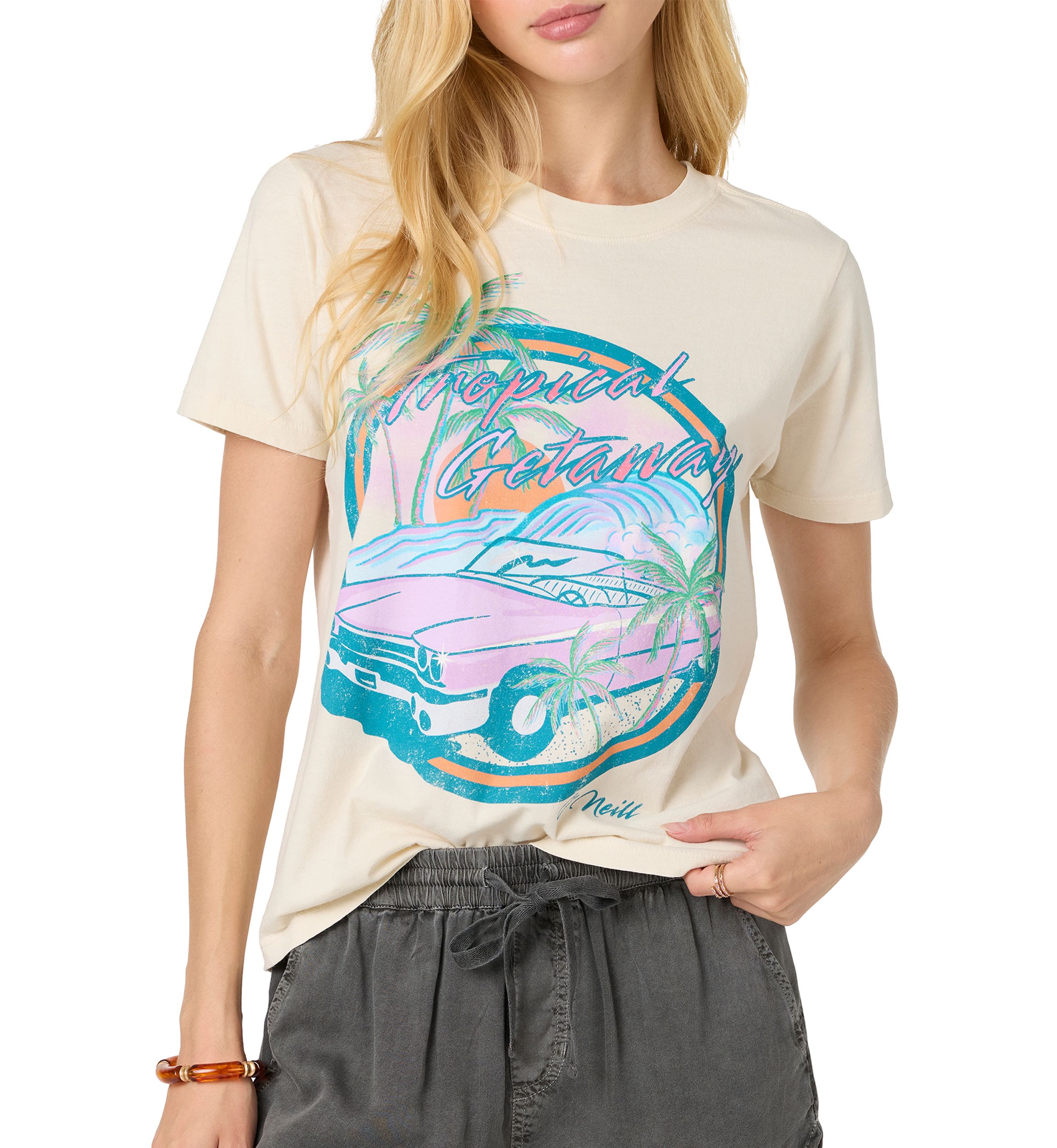 Womens Tropical Getaway Graphic T-Shirt
