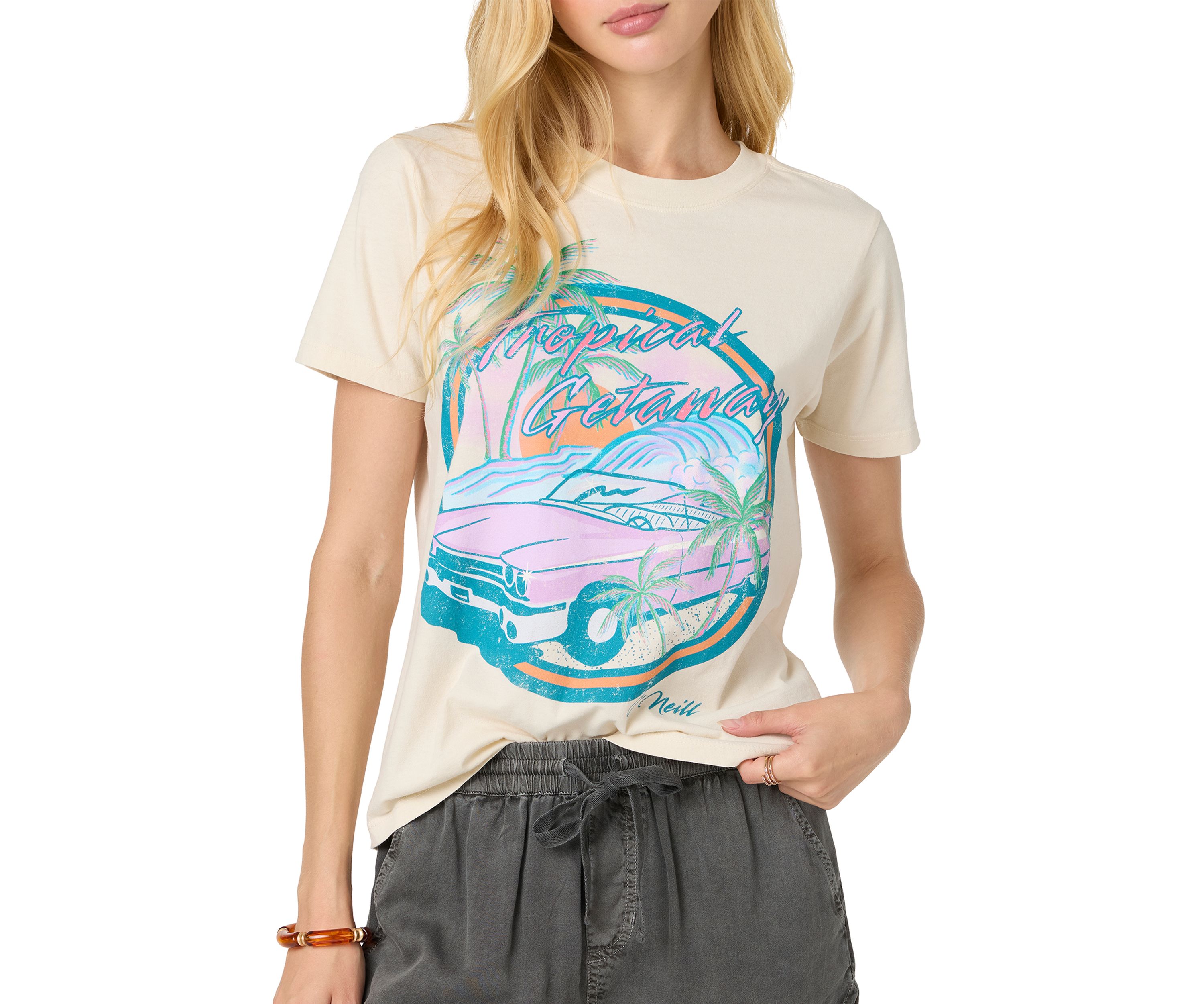 Womens Tropical Getaway Graphic T-Shirt