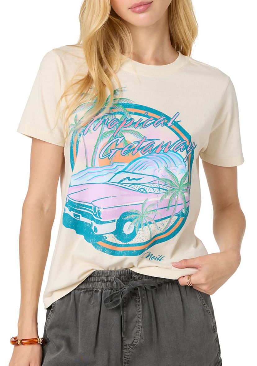 Womens Tropical Getaway Graphic T-Shirt