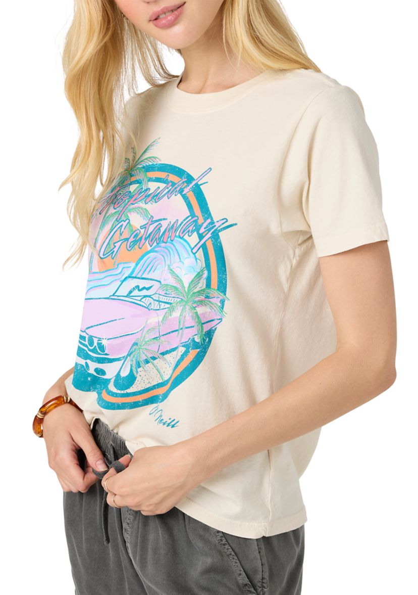 Womens Tropical Getaway Graphic T-Shirt