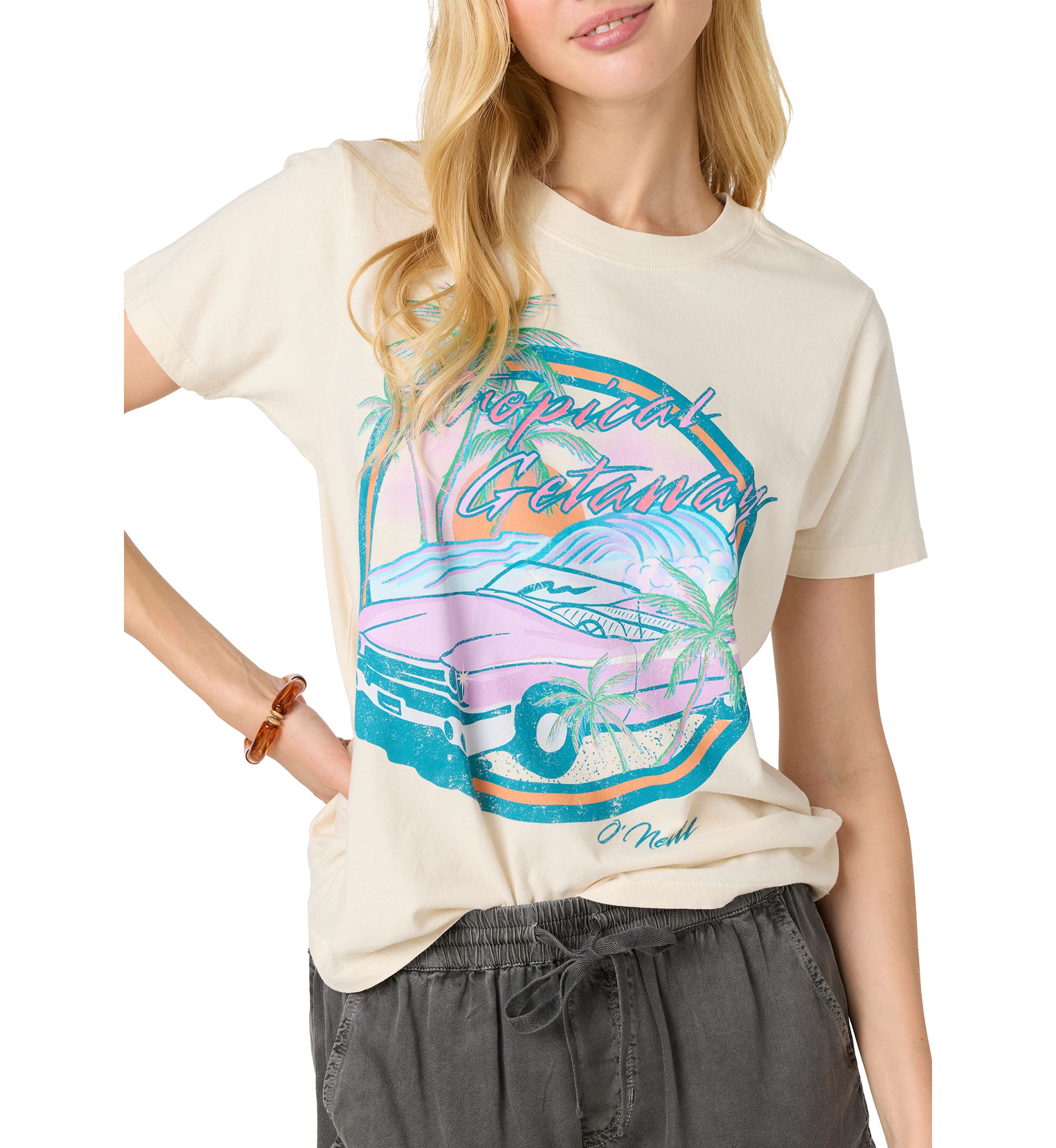 Womens Tropical Getaway Graphic T-Shirt