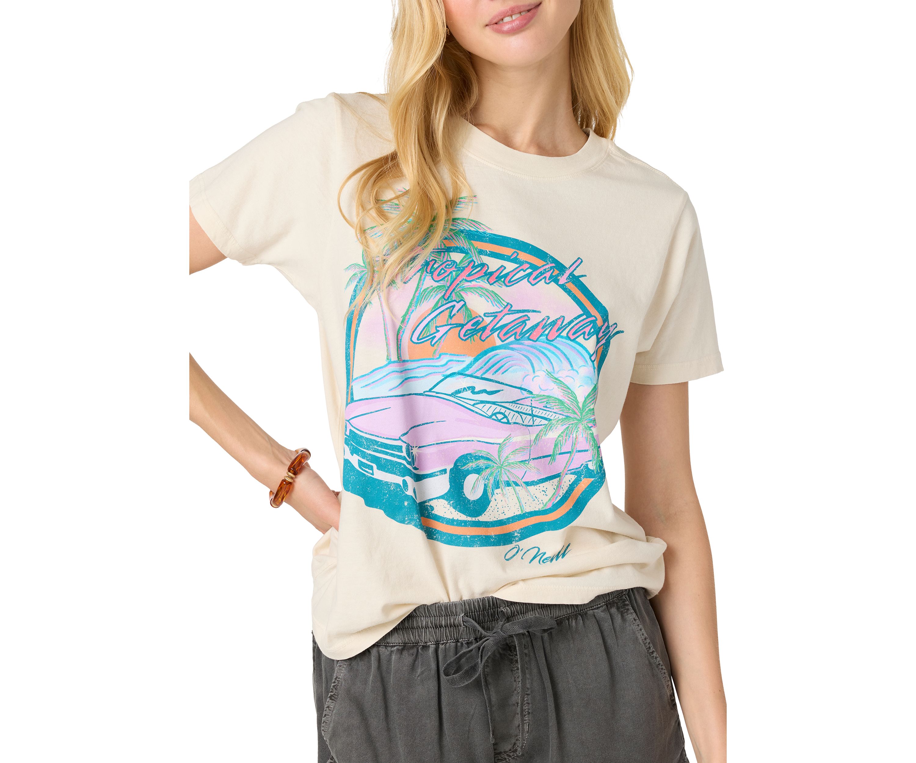 Womens Tropical Getaway Graphic T-Shirt