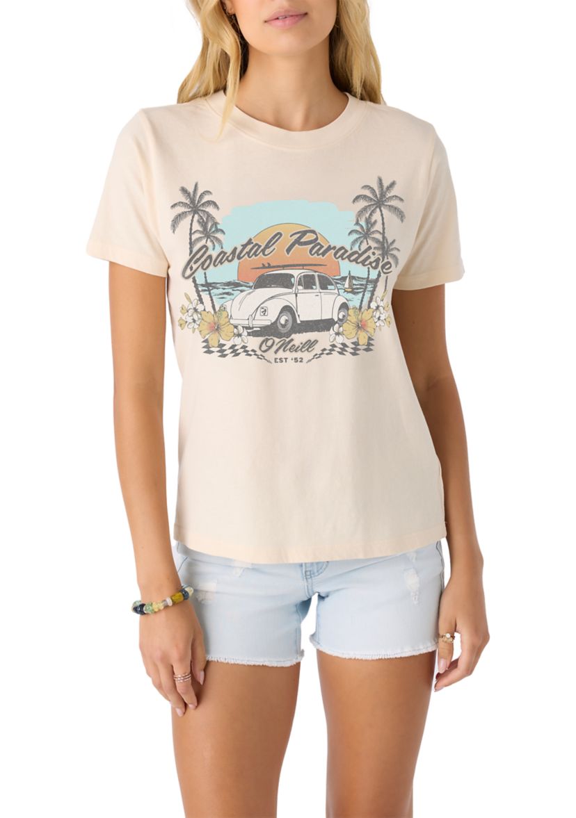 Womens Coastal Paradise Graphic T-Shirt 