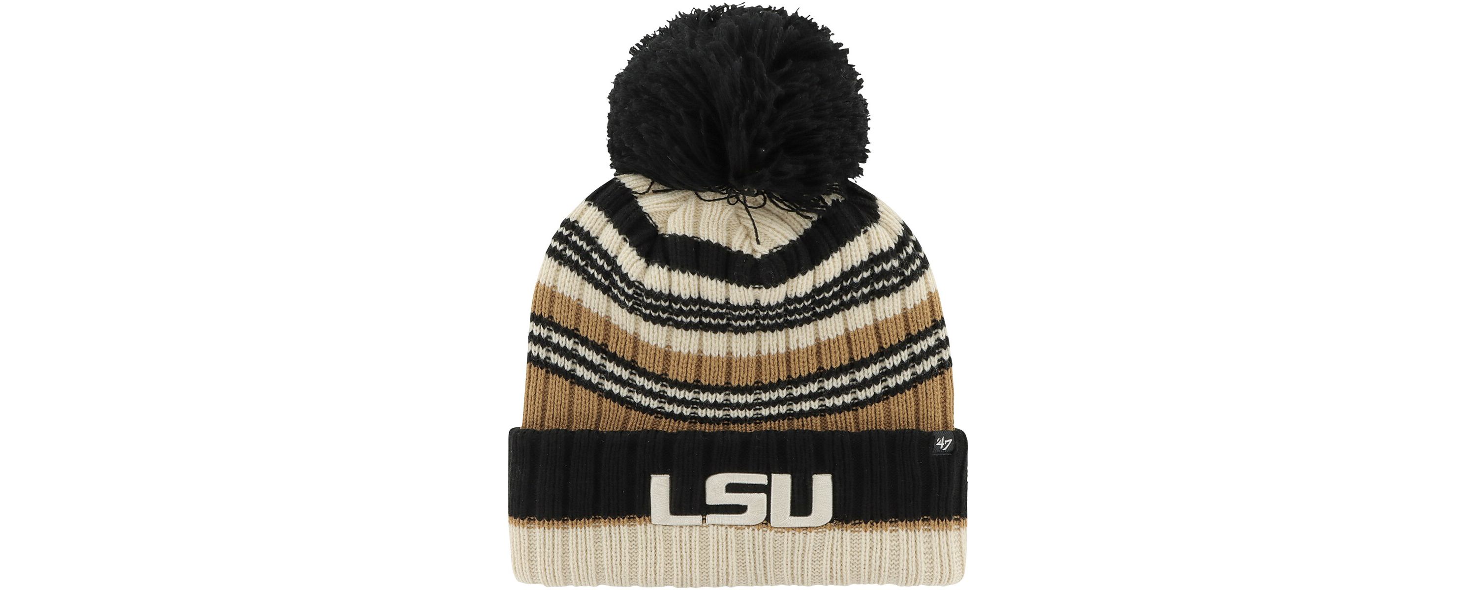 NCAA LSU Tigers Barista Cuffed Knit Hat with Pom