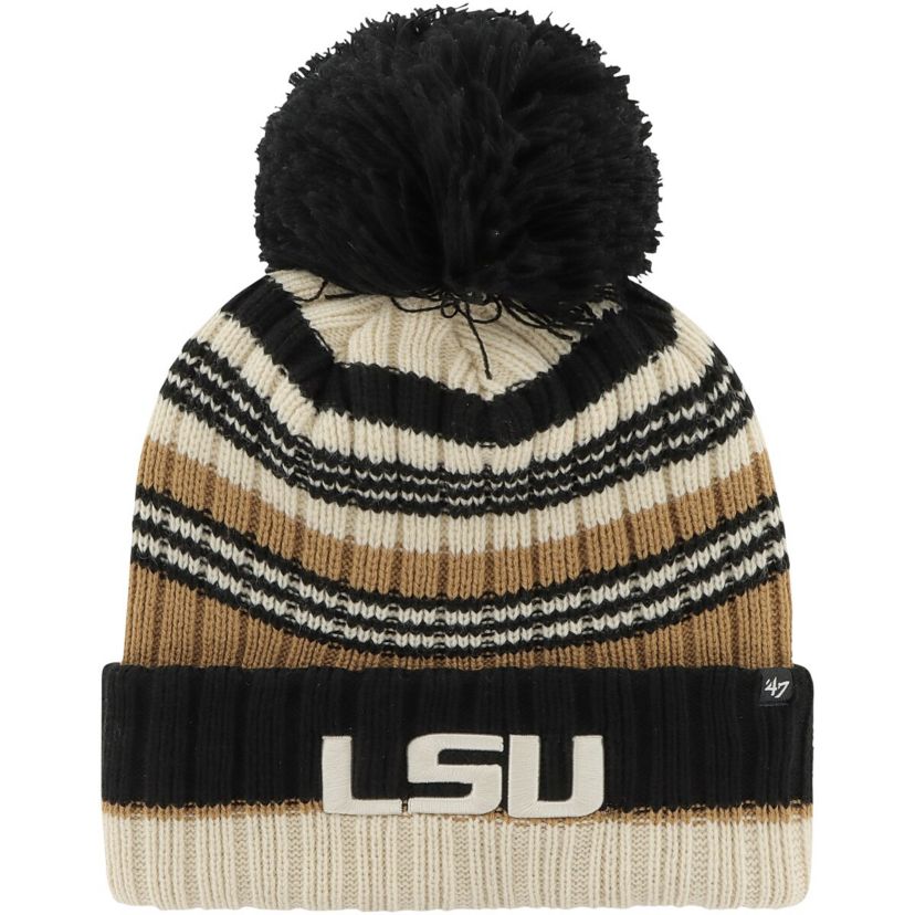 NCAA LSU Tigers Barista Cuffed Knit Hat with Pom