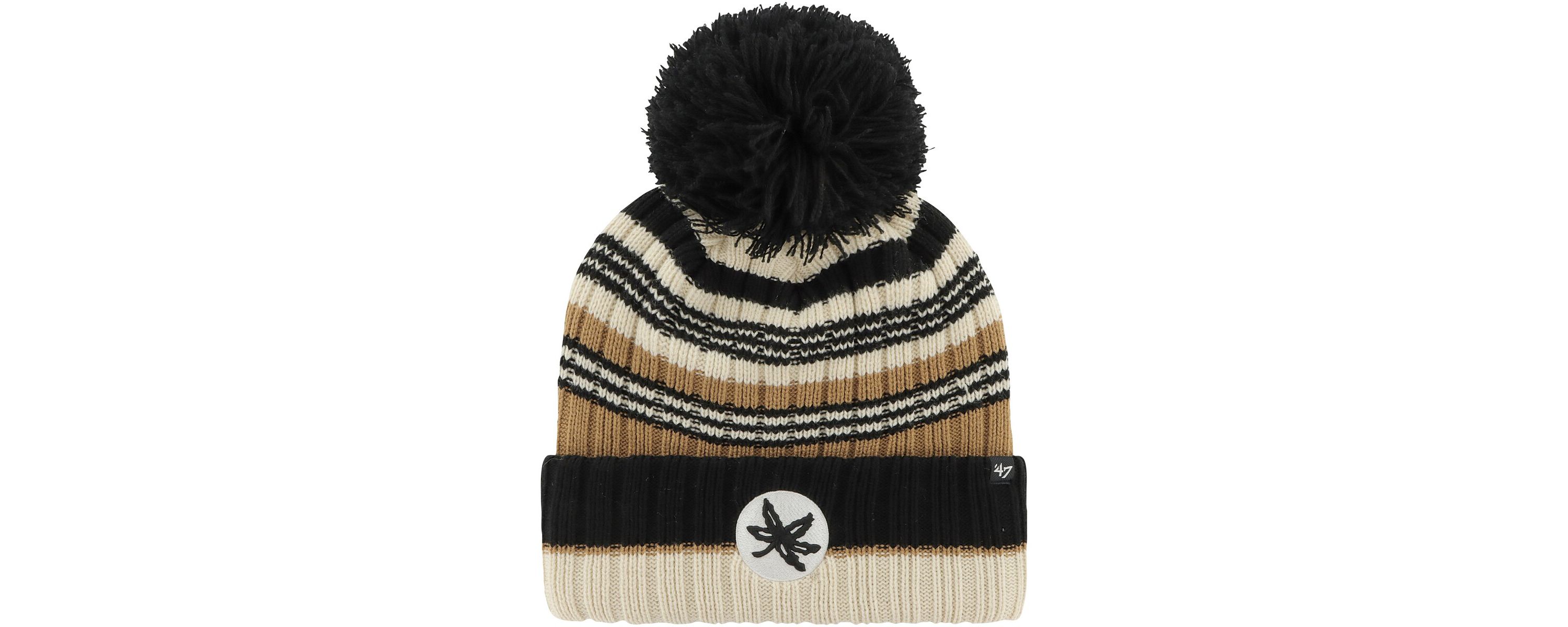 NCAA Ohio State Buckeyes Barista Cuffed Knit Hat with Pom