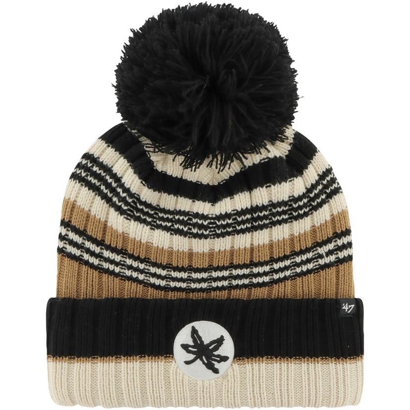 NCAA Ohio State Buckeyes Barista Cuffed Knit Hat with Pom