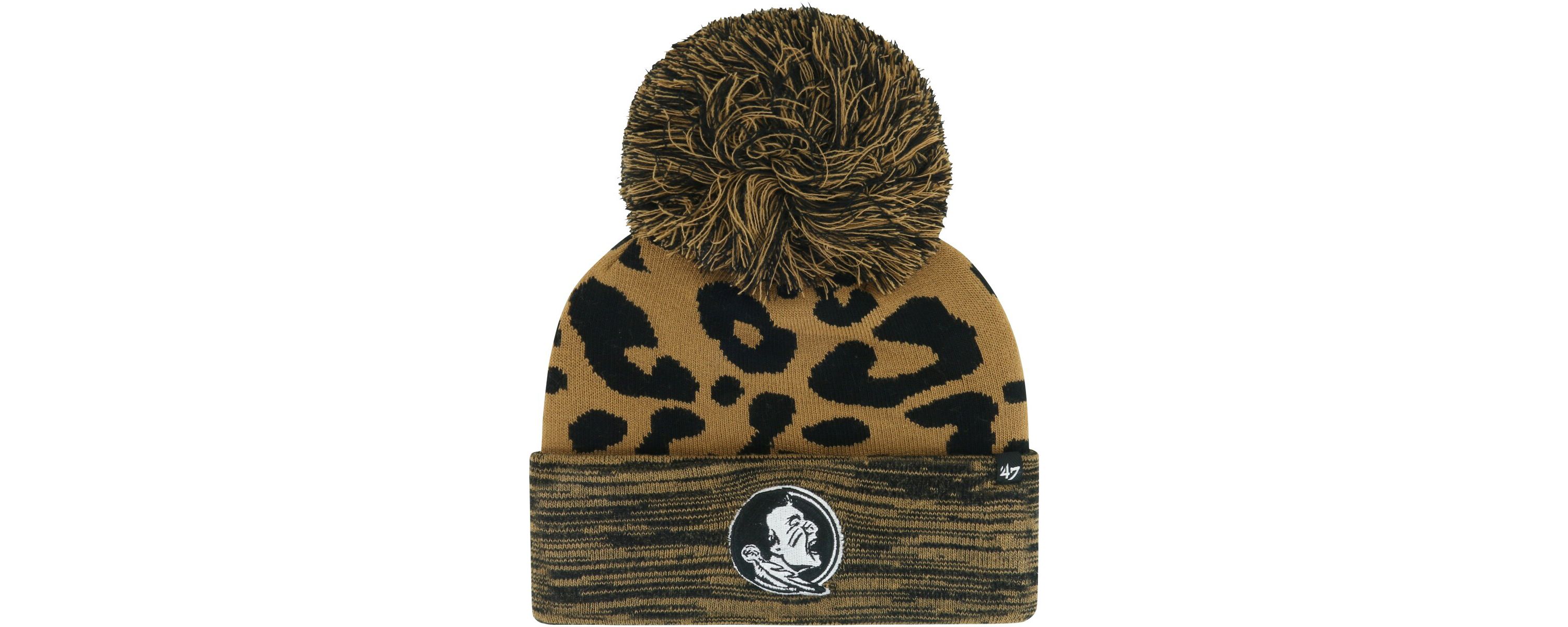 NCAA Florida State Seminoles Rosette Cuffed Knit Hat with Pom