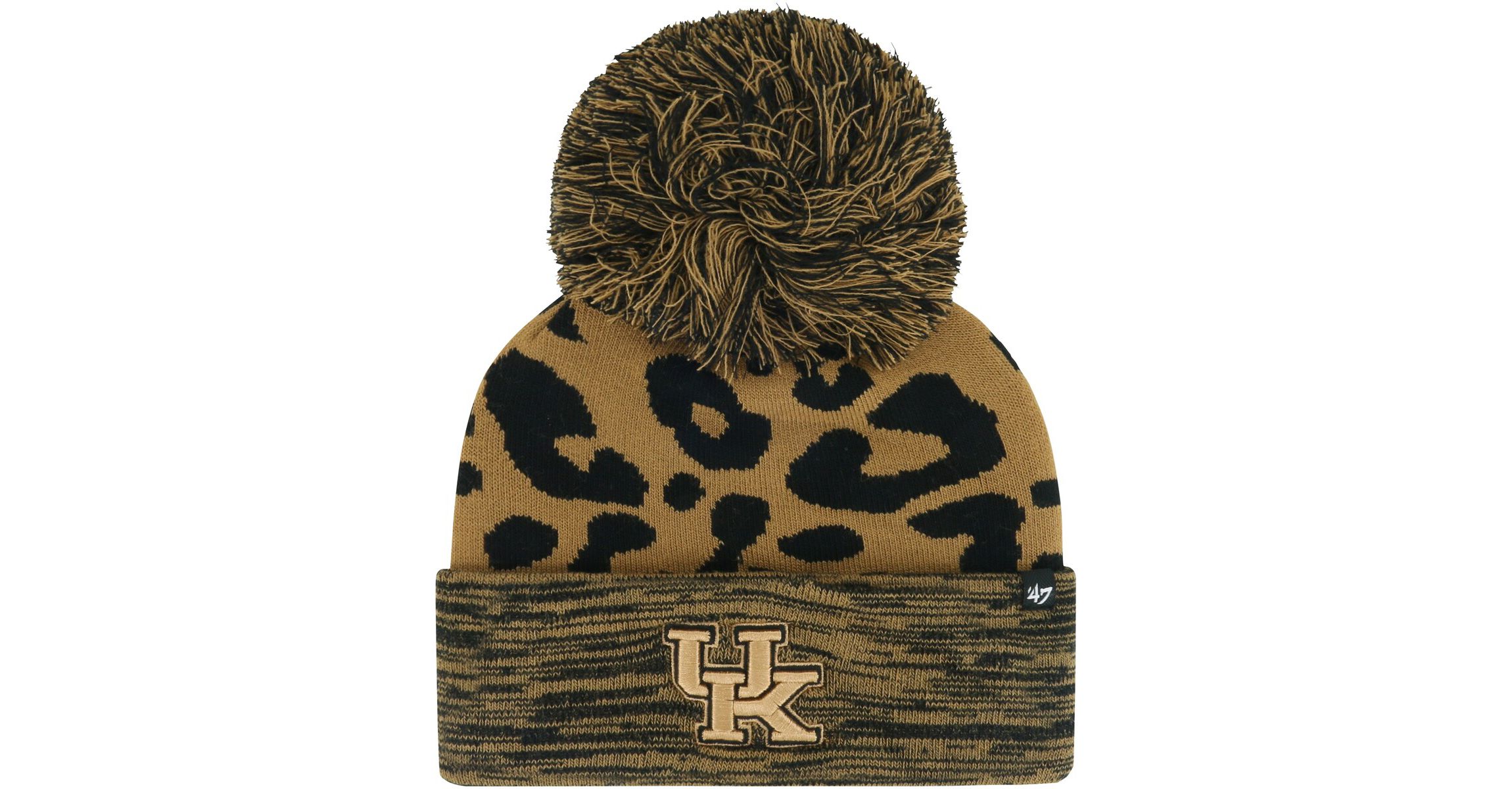 NCAA Kentucky Wildcats Rosette Cuffed Knit Hat with Pom
