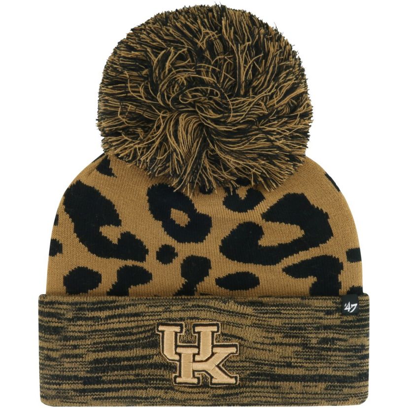 NCAA Kentucky Wildcats Rosette Cuffed Knit Hat with Pom