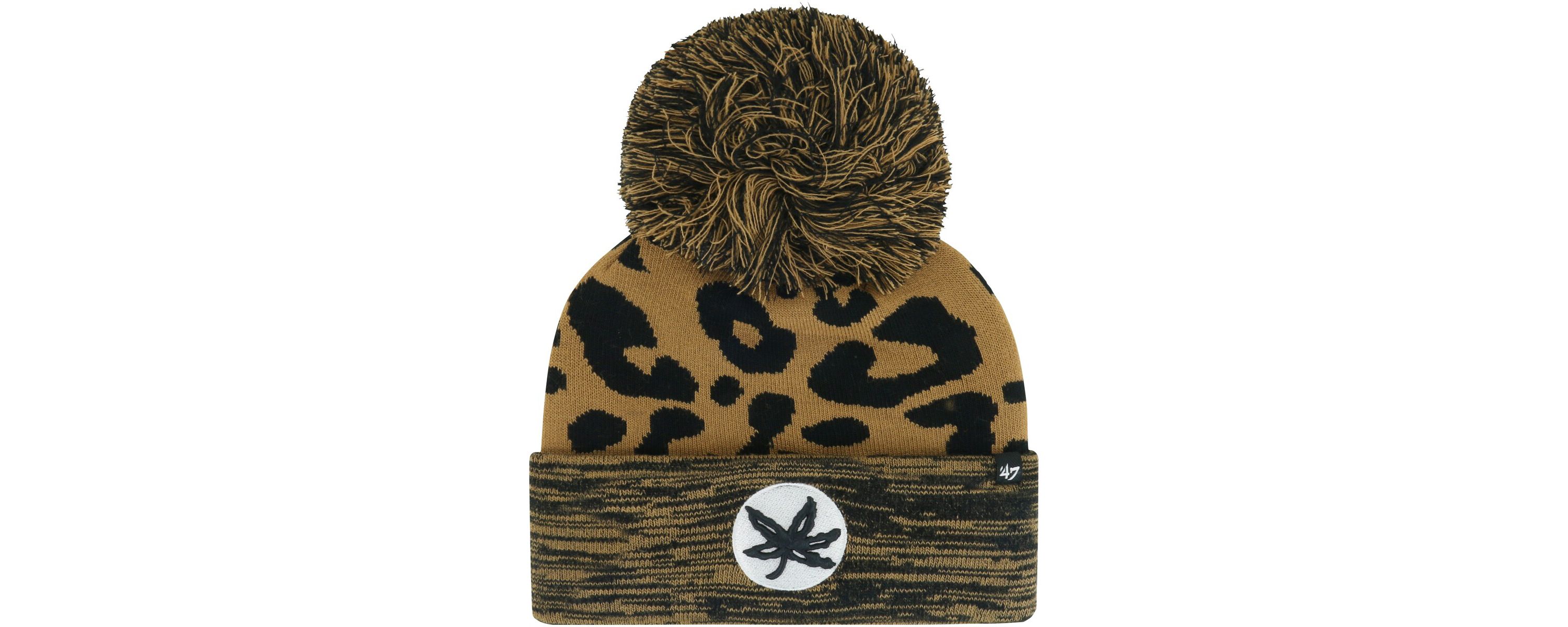 NCAA Ohio State Buckeyes Rosette Cuffed Knit Hat with Pom