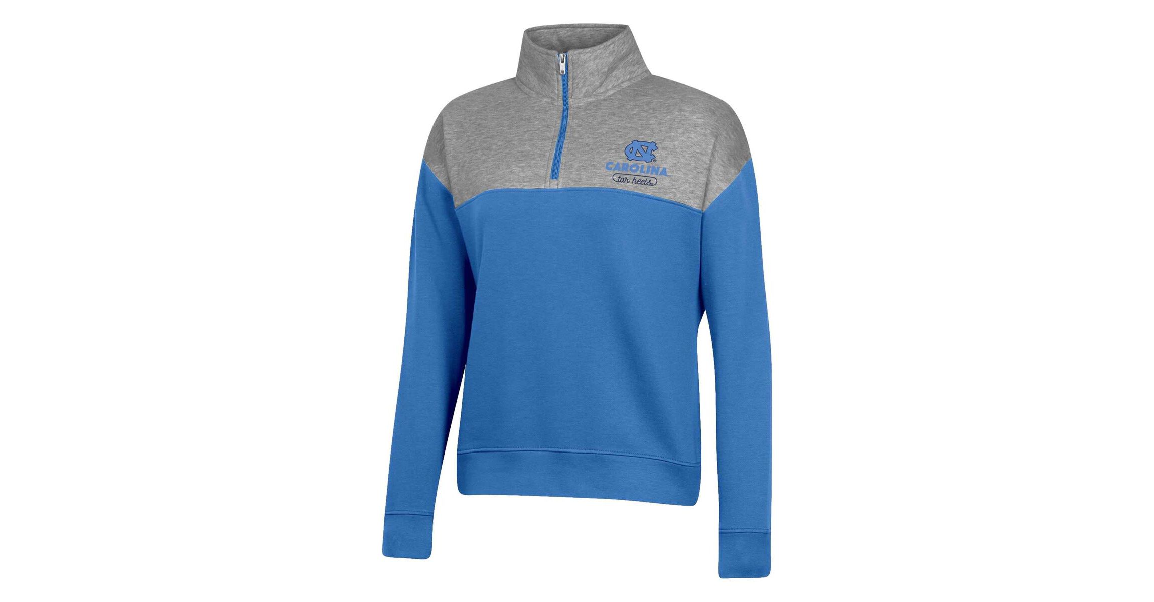 NCAA Carolina North Carolina Tar Heels Color-Blocked Quarter-Zip Sweatshirt