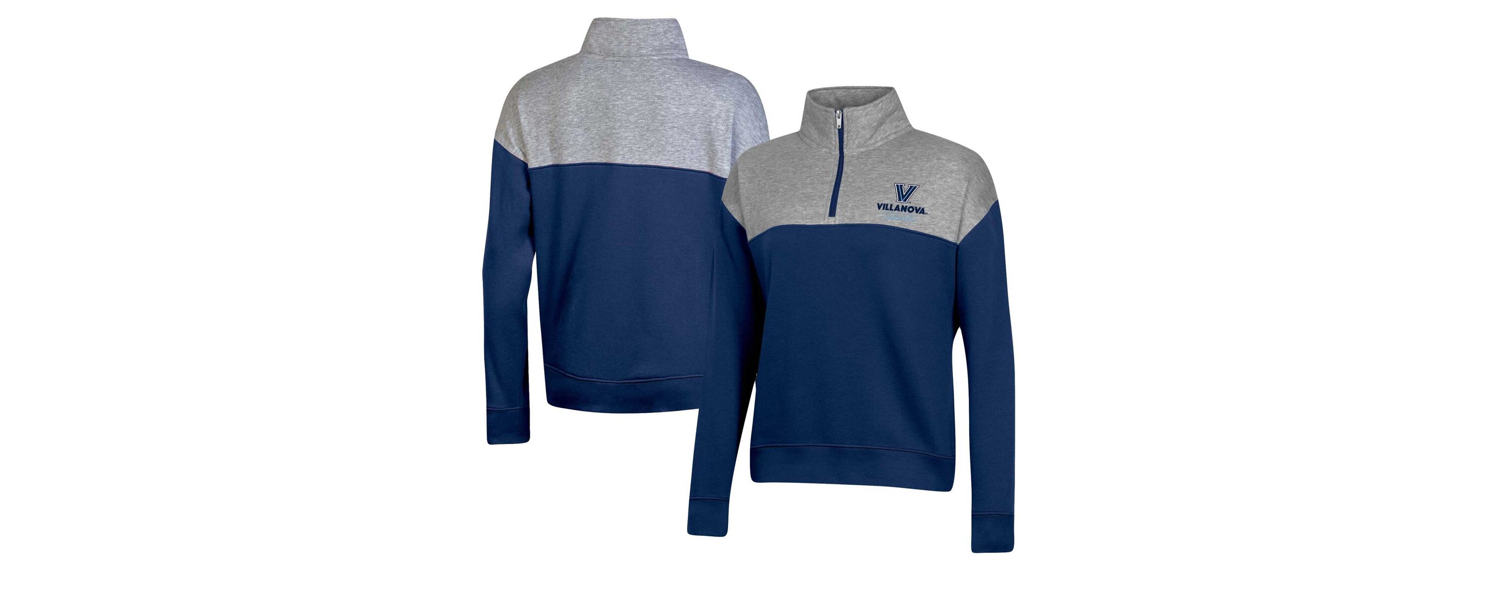 NCAA Villanova Wildcats Color-Blocked Quarter-Zip Sweatshirt
