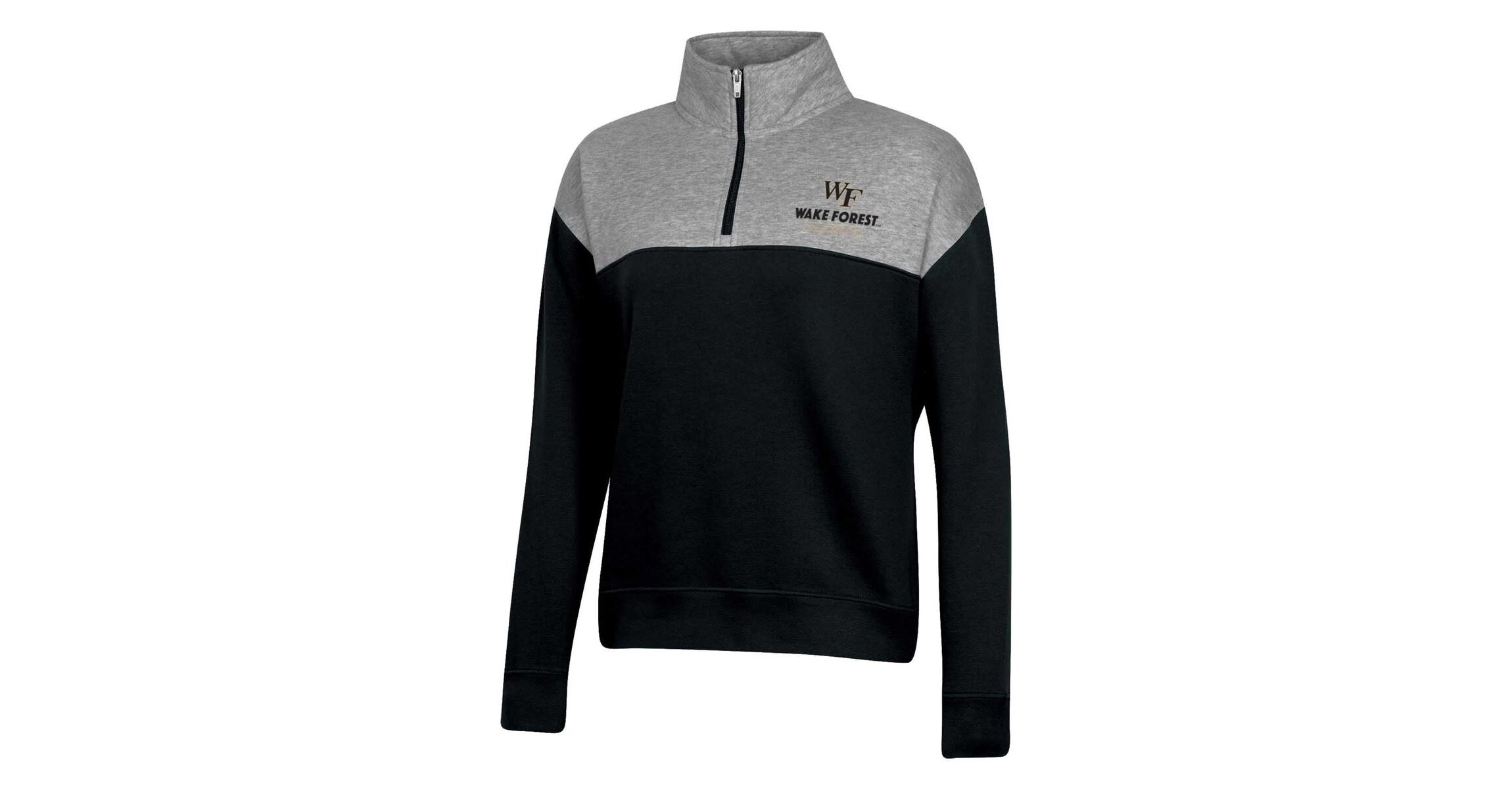NCAA Wake Forest Demon Deacons Color-Blocked Quarter-Zip Sweatshirt