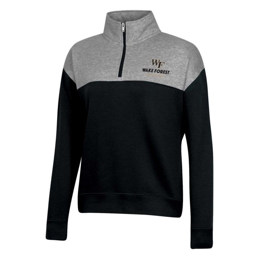 NCAA Wake Forest Demon Deacons Color-Blocked Quarter-Zip Sweatshirt