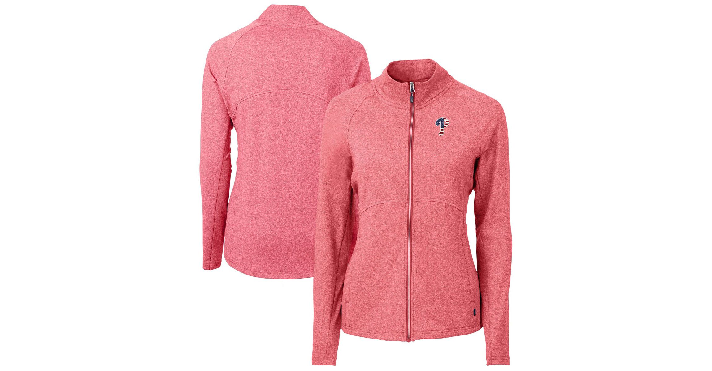 MLB Heather Philadelphia Phillies Adapt Eco Knit Heather Recycled Full-Zip Top