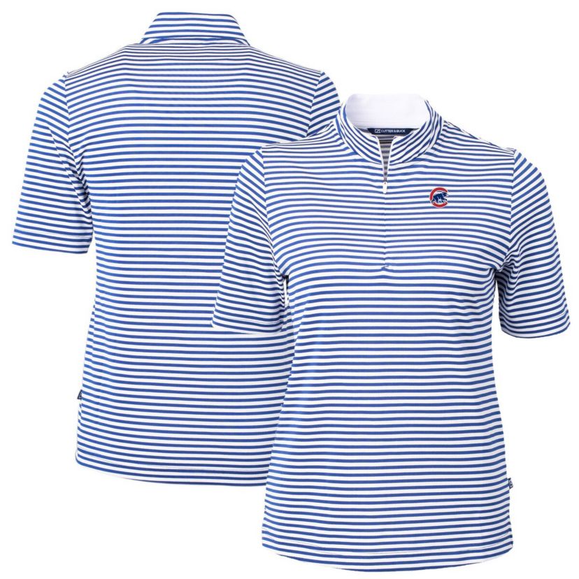 MLB Chicago Cubs Virtue Eco Pique Stripe Top