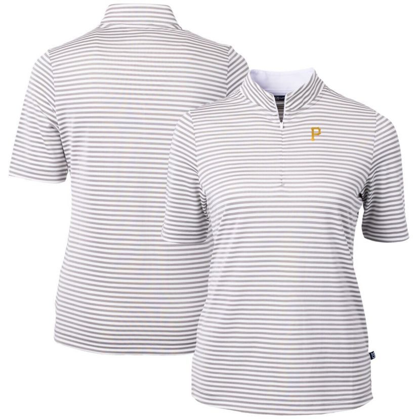 MLB Pittsburgh Pirates Virtue Eco Pique Stripe Top