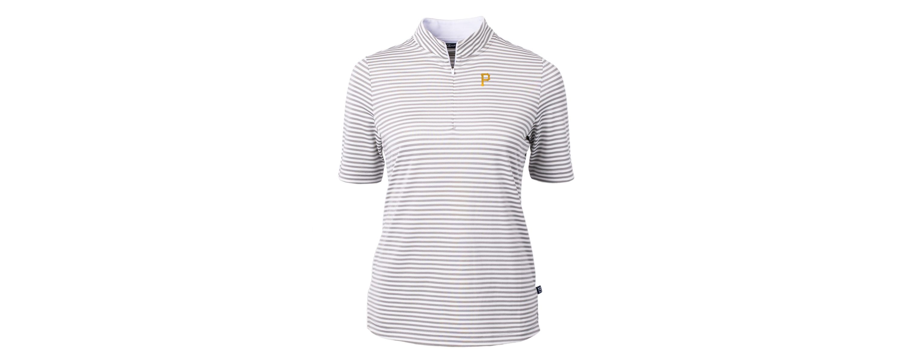 MLB Pittsburgh Pirates Virtue Eco Pique Stripe Top