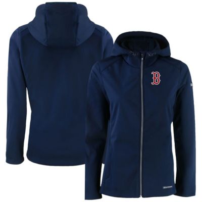 Cutter & Buck Boston Red Sox MLB Boston Sox Evoke Eco Softshell Recycled Full-Zip Jacket, Navy Blue, Medium