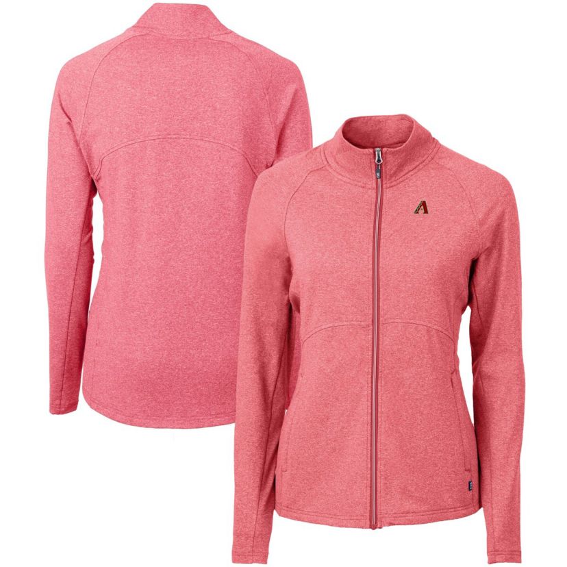 MLB Heather Arizona Diamondbacks Adapt Eco Knit Raglan Full-Zip Jacket